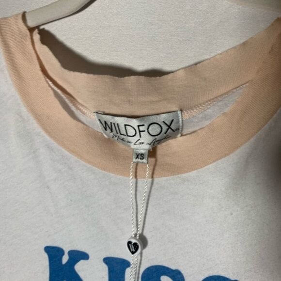 Wildfox Kiss Me Wright Tee Retro Crewneck Size XS Short Sleeve 100% Cotton New - Picture 6 of 8